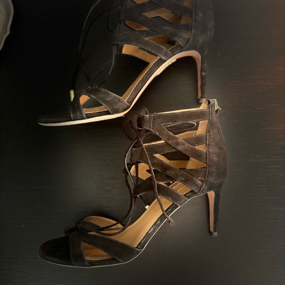 Aquazzura Firenze Suede Heel – Size 37